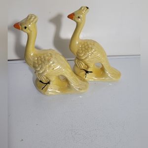 Set of 2 #YELLOW #IRIDESCENT #BIRD #FIGURINE